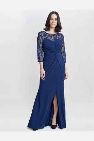 Gina Bacconi Womens Sonia Maxi Knot Front Sweetheart Dress - - Size 14 UK