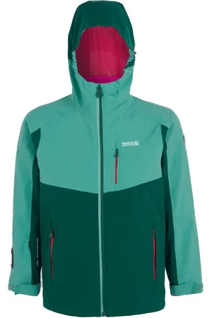Regatta Kids Unisex Girls Trekktain 3 in 1 Waterproof Jacket (Rainforest/Dusty Green) - - Size 5-6Y