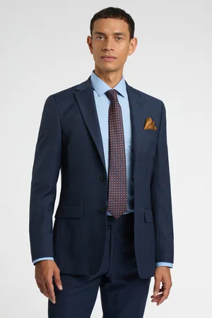 Racing Green Mens Regular Fit Tan Windowpane Jacket - Size 46 Regular