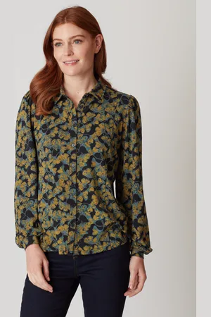 Thought Womens Daphne Tencel Printed Jersey Shirt - - Size 8 UK