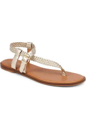 JONES BOOTMAKER Womens Gabrielah Toe-Post Sandals - Leather - Size UK 3