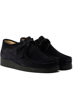 Tower London Apache Suede Mens Navy Shoes - - Size UK 12