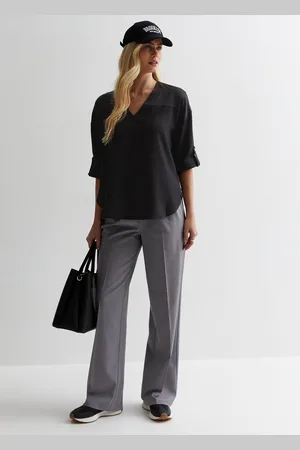 Gini London Womens V Neckline Button Up Oversized Top - - Size Small/Medium