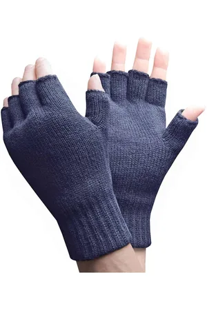 Heat Holders Mens Winter Warm 3.2 TOG Fleece Lined Insulated Fingerless Gloves - - One Size