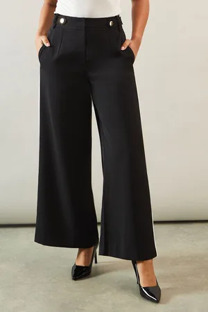 wallis Womens Petite Side Stripe Wide Leg Trousers - - Size 20 UK