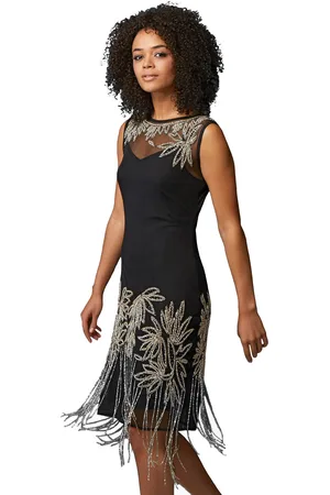 Roman Womens Embellished Flapper Dress - - Size 14 UK