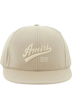 AMIRI Mens Baseball Design Tan Fitted Hat Cotton - One Size