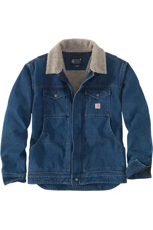 Carhartt Mens Relaxed Fit Denim Sherpa Lined Jacket - - Size X-Large
