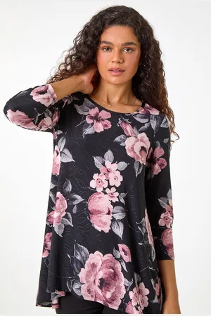 Roman Womens Jacquard Floral Tunic - - Size 12 UK