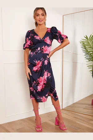 Chi Chi London Womens Floral Printed Midi Skirt in - Size 10 UK