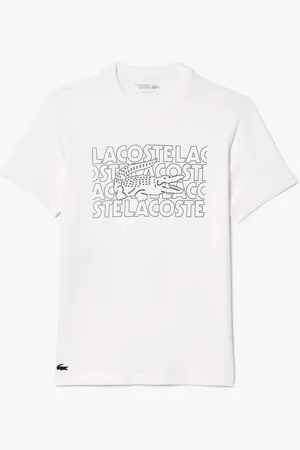 Lacoste Mens Sport Ultra Dry Printed T-Shirt in Cotton - Size Small