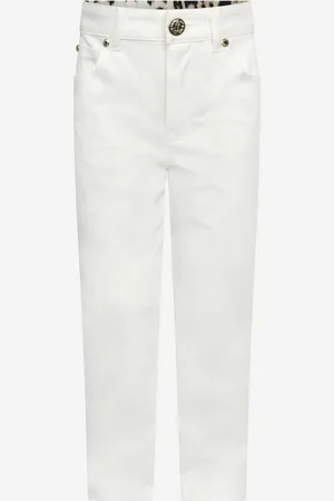 Roberto Cavalli Girls & Leopard Gabardine Trousers - - Size 14Y