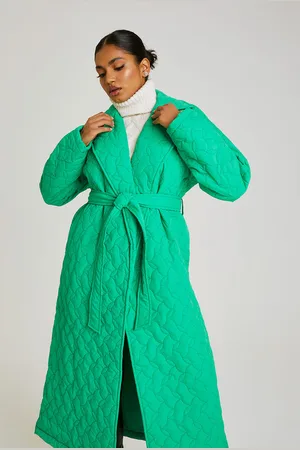 Urban Bliss Womens Longline Quilted Belted Jacket - Size 8 UK