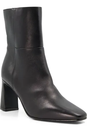 Dune Womens ORLIE Leather Flare-Heel Ankle Boots - (archived) - Size UK 8