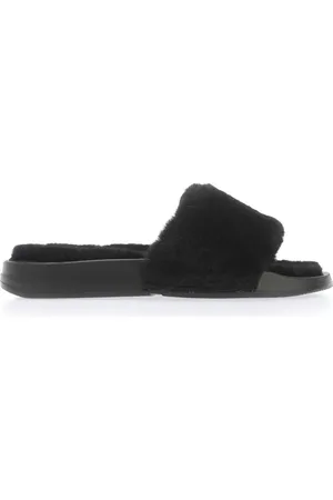 FitFlop Womens Fit Flop iQushion Shearling Slides in Textile - Size UK 4