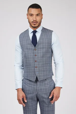 Antique Rogue Mens Check Waistcoat in - Size 48 Regular