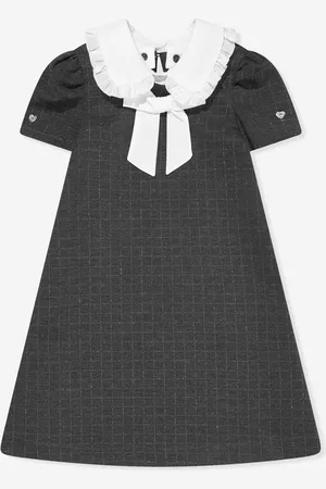 MONNALISA Girls Check Milano Punto Dress in - Size 10Y