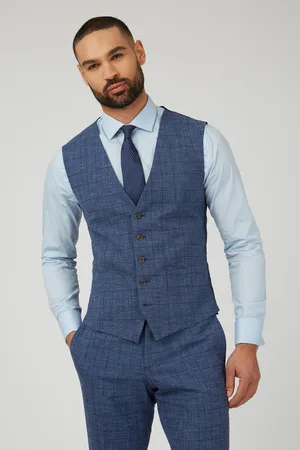 Racing Green Mens Linen Look Waistcoat - - Size 40 Short