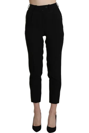 Bencivenga Womens High Waist Skinny Cropped Dress Trouser Pant - Cotton - Size IT 40 (Women