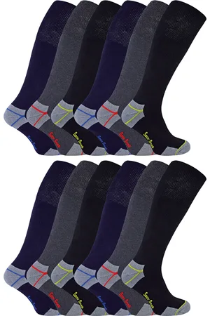 Sock Snob 12 Pairs Mens Knee High Cotton Rich Ultimate Work Socks - - Size UK 6-11