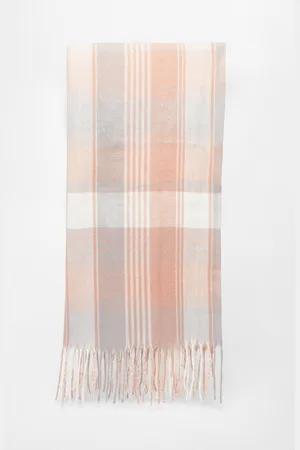 Quiz Womens Checked Knit Scarf - One Size