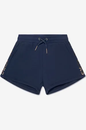 Michael Kors Girls Logo Print Shorts in Navy - - Size 6Y