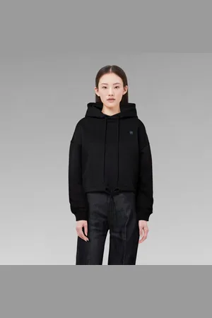 G-Star Womens G-Star RAW Oversized Cropped Hoodie - Cotton - Size Large