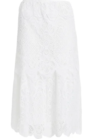 Quiz Womens Crochet Lace Tiered Midi Skirt - Size 12 UK