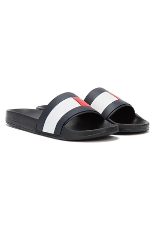 Tommy Hilfiger Rubber TH Flag Pool Mens Slides - Size UK 10