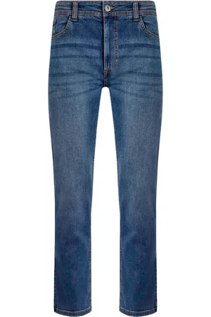 Weird Fish Mens Edward Denim Stretch Straight Jeans (Indigo) - - Size 40 Regular
