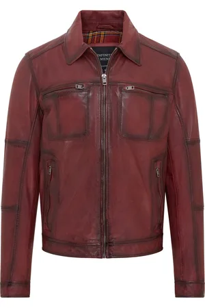 Infinity Mens Classic Biker Jacket - Bettles Lamb Leather - Size 3XL