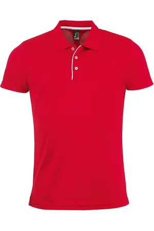 Sols Mens Performer Short Sleeve Pique Polo Shirt - Size Small
