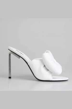 OFF-WHITE Womens Off Nappa Bow High Allen Pointed Heels in - Size UK 4