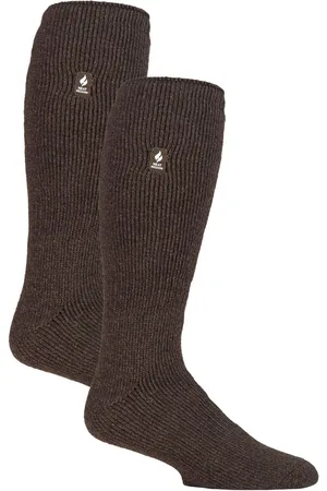 Heat Holders 2 Pack Mens Extra Long Knee High Ski Socks - - Size UK 6-11