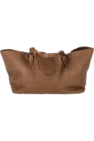 Bottega Veneta Pre-owned Womens Large Cesta Tote Bag in Brown Intrecciato Leather - Sheepskin - One Size