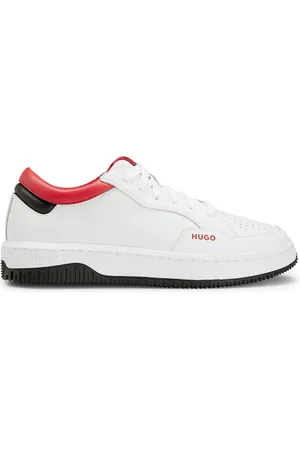 HUGO BOSS Womens Kilian Tennis Trainers in Leather - Size UK 6