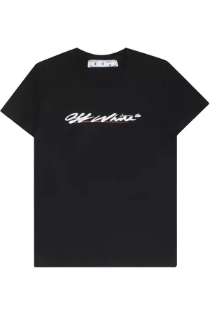 OFF-WHITE Womens New Script Logo Casual Fit T-Shirt Cotton - Size 2XL