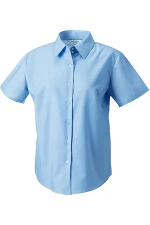 Russell Athletic Collection Womens/Ladies Oxford Short-Sleeved Shirt (Oxford ) - Size Small