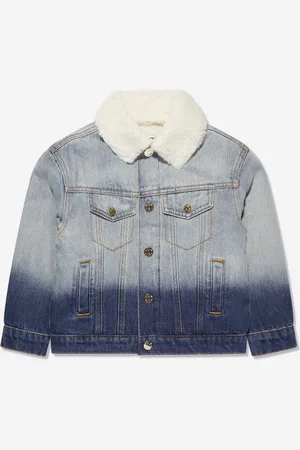 Moschino Kids Unisex Logo Denim Jacket in - Size 12Y