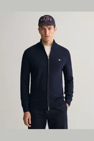 GANT Mens Casual Cotton Zip Cardigan - - Size Large