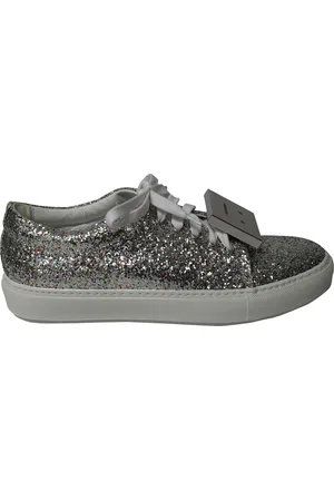 Acne Studios Pre-owned Womens Metallic Adriana Spark Sneakers in Glitter Leather - Size UK 5