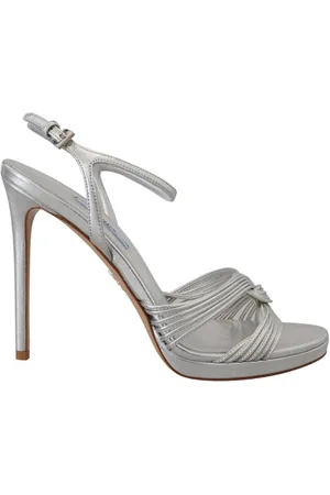 Prada WoMens Leather Sandals Ankle Strap Heels Stiletto - Size 38.5 EU/IT