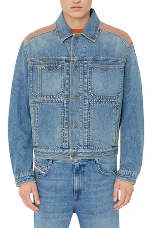 Diesel D BAS 0EIAW Mens Trucker Jacket Long Sleevet - - Size Medium
