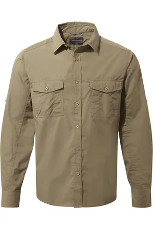 Craghoppers Mens Expert Kiwi Long-Sleeved Shirt (Pebble Brown) - - Size 3XL