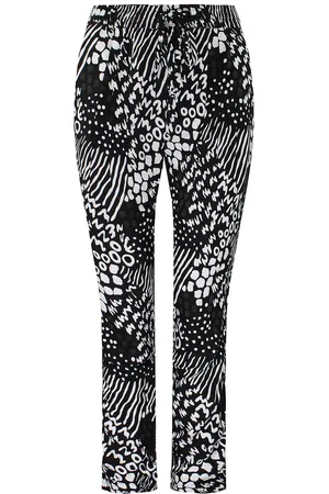 Vans Off The Wall Stretch Waist Printed /White Womens Trousers V1Z3BLK Rayon - Size Small