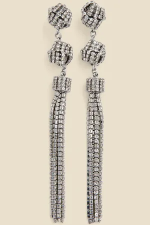 Sosandar Womens Triple Knot Detail Drop Earrings - One Size