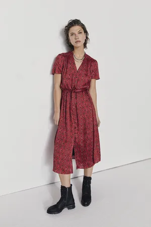 IKKS Womens Bandana Print Long Sleeve Dress - - Size 12 UK