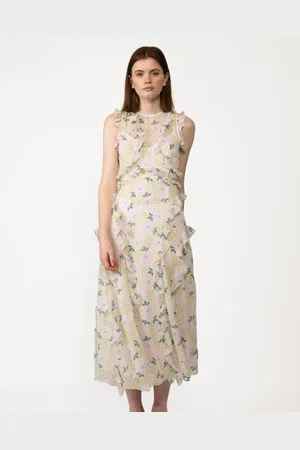 Ted Baker Calinia Womens Sleeveless Waterfall Midi Dress - - Size 14 UK