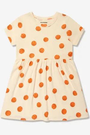 Mini Rodini Girls Basketball Print Dress in - Size 12-18M