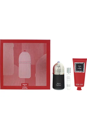 Cartier Mens Pasha De Edition Noire Eau de Toilette 100ml Gift Set - One Size